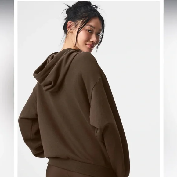 ALO Yoga Accolade Hoodie Espresso NEW! - Picture 2 of 2